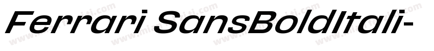 Ferrari SansBoldItali字体转换